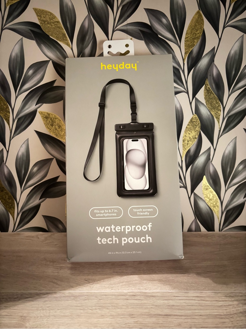 heyday Black Waterproof Tech Pouch with Lanyard